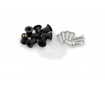SCREW KIT ANODIZED FOR SCREENS WITH SILENTBLOCKS - SILVER SCREW KIT ANODIZED FOR SCREENS WITH SILENTBLOCKS - SILVER